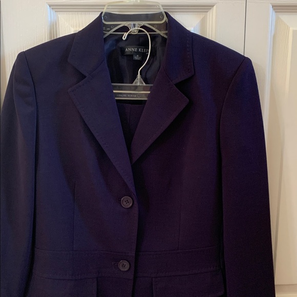 Anne Klein Navy Skirt Suit - Picture 3 of 16